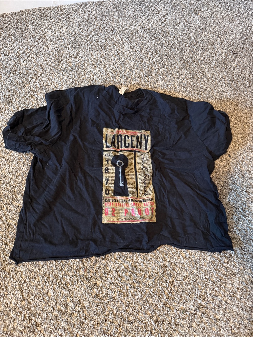 Black Graphic Cotton T-Shirt
